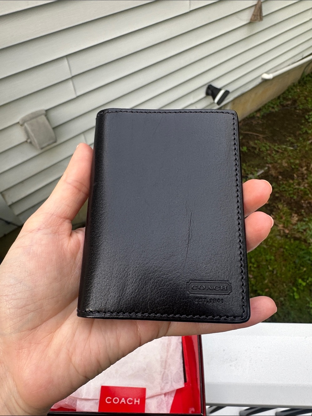 Men’s Coach Black Smooth Leather vintage Wallet